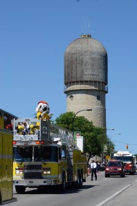 Fire department truck at Ypsilanti 4th of July parade 2014 