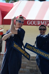 Save the bomber plant supporters at the Ypsilanti 4th of July  parade, 2014. 