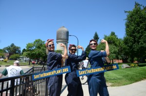 Save the Bomber Plant supporters at the Ypsilanti 4th of July parade, 2014 