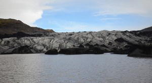 SOLHEIMAJOKULSVEGUR, ICELAND - JUN 15: Sólheimajökull glacier, shown here on June 15, 2015, has retreated about a kilometer in the past decade.